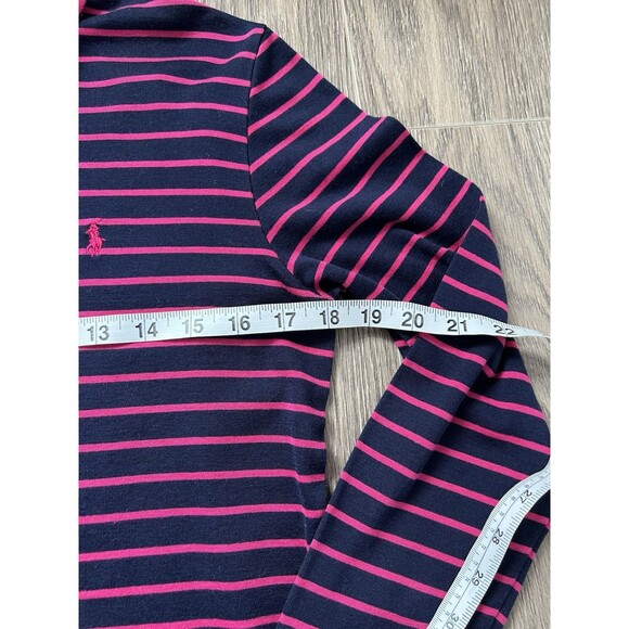 Ralph Lauren Golf Womens Long Sleeve Polo Shirt Stripe Pink Small Preppy Resort - Picture 8 of 11